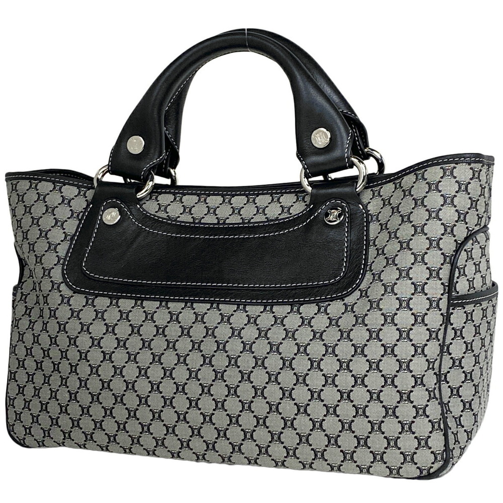 Celine Boogie Bag Macadam Handbag Canvas Black